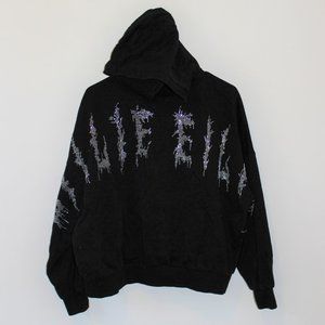 Billie Eilish x Bershka glittery print Hoodie